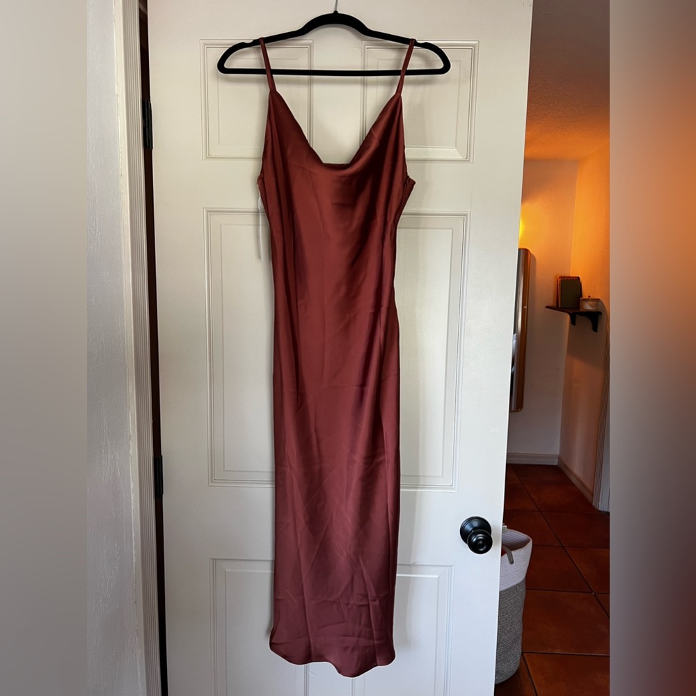 Silk rust colored dress!